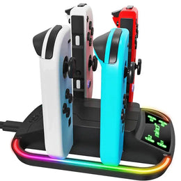 4-in-1 RGB Charging Dock | Joy-Con Controller Stand for Nintendo Switch