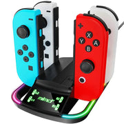 4-in-1 RGB Charging Dock | Joy-Con Controller Stand for Nintendo Switch
