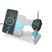 4-in-1 Wireless Charging Station 15W Fast Charger Stand for i-Series Devices