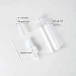 5 x 100 ml Clear Plastic Bottle with Fine Mist Spray Atomiser & Cap - Tools Kits (multipurpose)