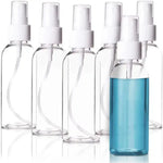 5 x 100 ml Clear Plastic Bottle with Fine Mist Spray Atomiser & Cap - Tools Kits (multipurpose)