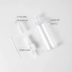 50 x 100 ml Clear Plastic Bottle with Fine Mist Spray Atomiser & Cap - Tools Kits (multipurpose)