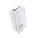 65W GaN Charger with 2 USB C and USB A Ports