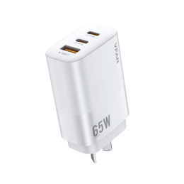 65W GaN Charger with 2 USB C and USB A Ports