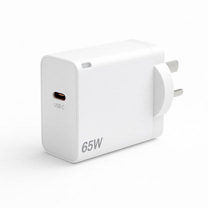 65W GaN USB-C fast charger front view