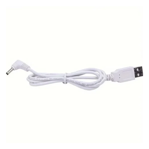 Barrel Jack Power Cable (Elbow) - 3.5mm x 1.35mm charger (White) 1m