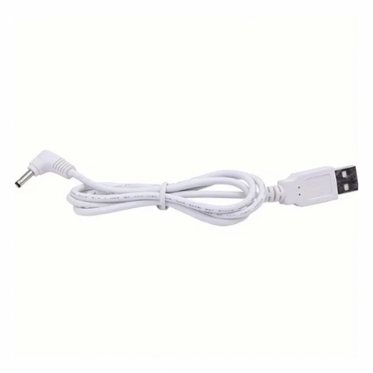 Barrel Jack Power Cable (Elbow) - 3.5mm x 1.35mm charger (White) 1m