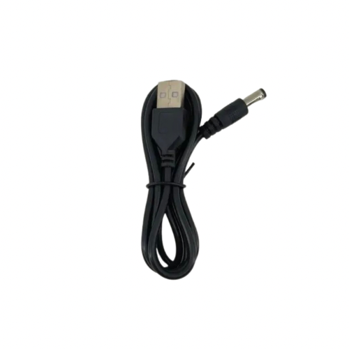 Barrel Jack Power Cable - 5V / 5.5mm x 2.1mm charger (Black) 1m