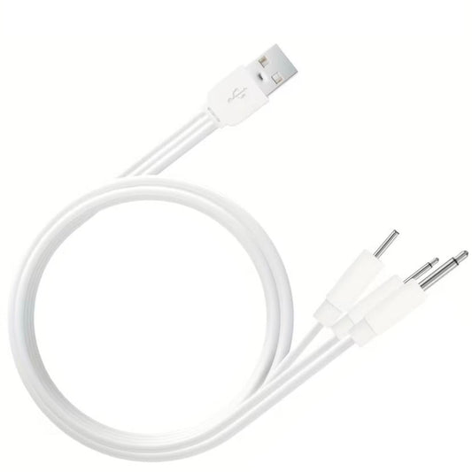 Barrel Jack 3 in 1 Power Cable - (White) 1m