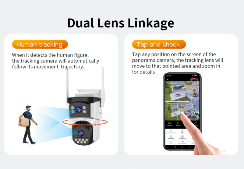 Vstarcam Outdoor Security Camera Dual Lens