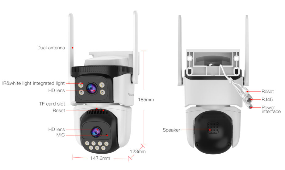Vstarcam Outdoor Security Camera Dual Lens