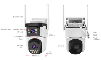 Vstarcam Outdoor Security Camera Dual Lens