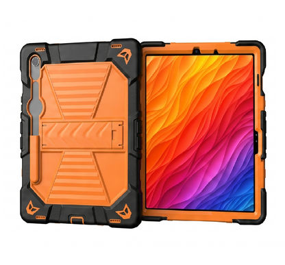 Samsung Galaxy Tab S10 Lite Rugged Shockproof Case with Kickstand (Orange)