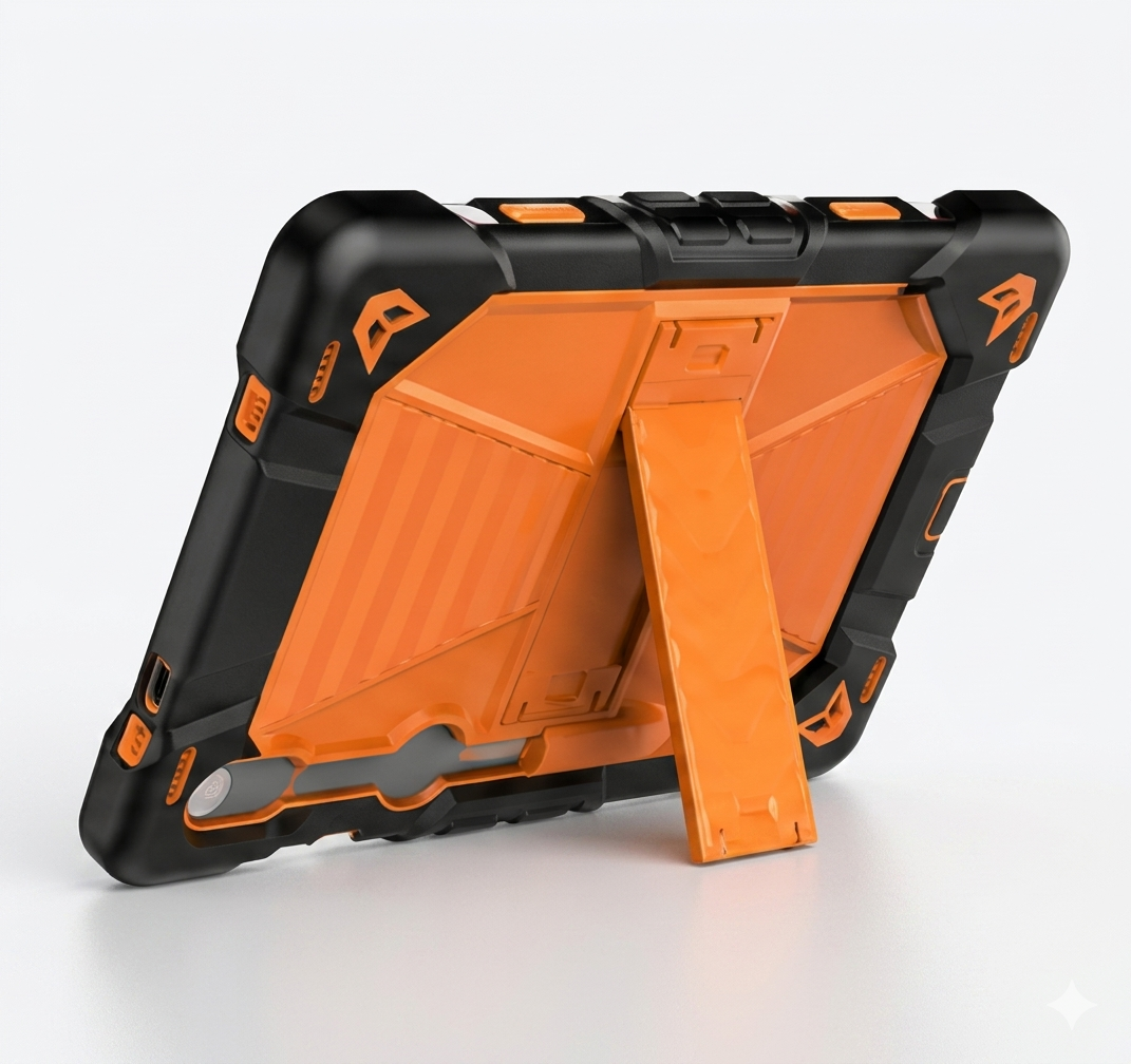 Samsung Galaxy Tab S10 Lite Rugged Shockproof Case with Kickstand (Orange)