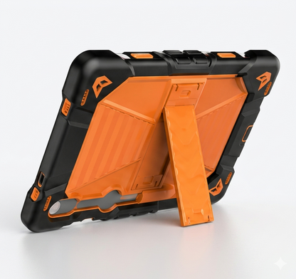 Samsung Galaxy Tab S10 Lite Rugged Shockproof Case with Kickstand (Orange)