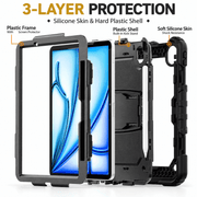 iPad 9th Generation 10.2-inch (2021) Heavy Duty Rugged Shockproof Silicone Case With Built-in Screen Protector