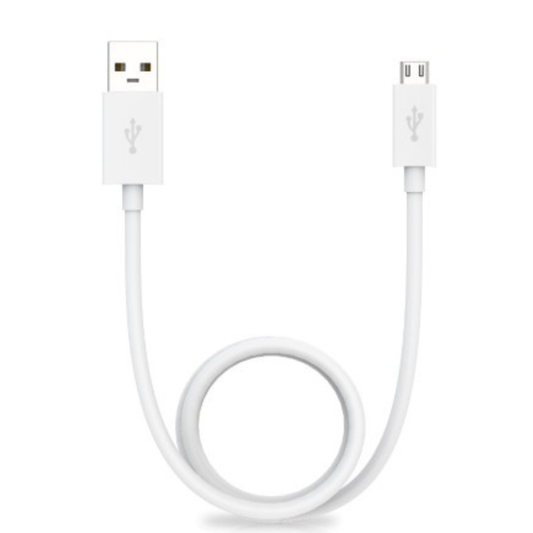 Charger Cable for Motorola Phones USB-A to micro-USB (White) 1m