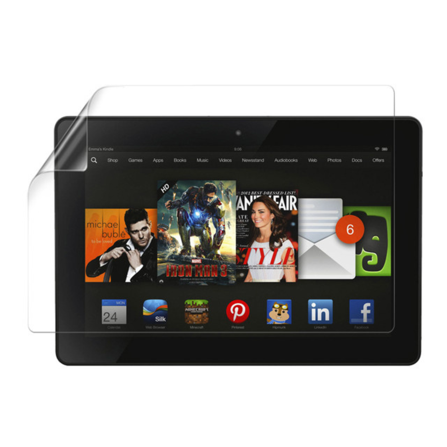 Hydrogel Screen Protector for Amazon Kindle Fire HDX 7 (3rd Generation) (Pack of 2)