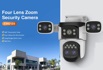 Outdoor Security Camera Four Lens