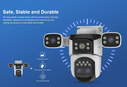 Outdoor Security Camera Four Lens