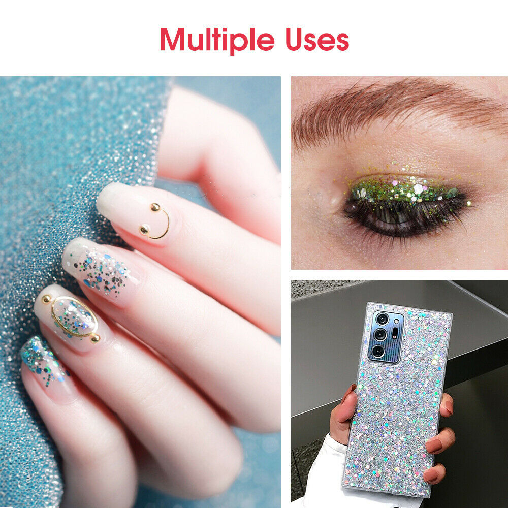 12 Colors Holographic Nail Sequins Glitter Flakes Sparkle Confetti Art Decal