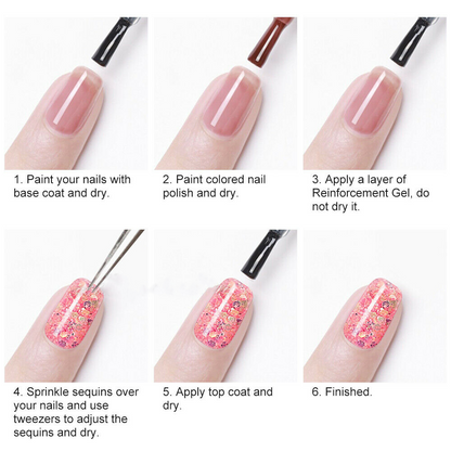 12 Colors Holographic Nail Sequins Glitter Flakes Sparkle Confetti Art Decal