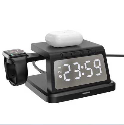 Alarm clock with adjustable brightness and charger