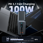 100W GaN desktop charging station with three USB-C ports and one USB-A port