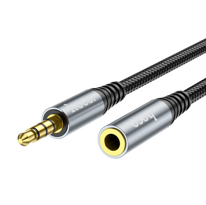 Audio cable with 3.5mm plug on a white background