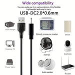 Barrel Jack Power Cable - 2mm x 0.6mm charger (Black) 1m - Black - Electronics Accessories