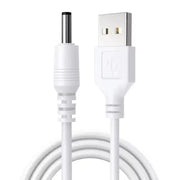Barrel Jack Power Cable - 3.5mm x 1.35mm charger (White) 1m - White - Electronics Accessories