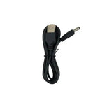 Barrel Jack Power Cable - 5V / 5.5mm x 2.1mm charger (Black) 1m - Black - Electronics Accessories