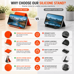 Bendable silicone phone holder with flexible foldable design