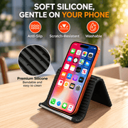Bendable silicone phone holder with flexible foldable design