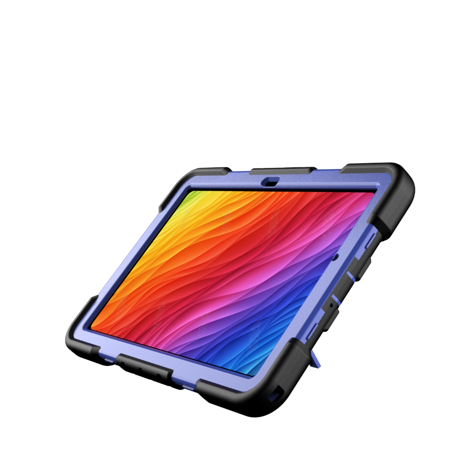 Phone case with colorful screen design on a white background