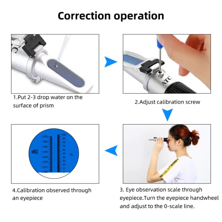 Refractometer - Sugar & Alcohol Dual Measure Refractometer (0-40% / Brix 0-25%)