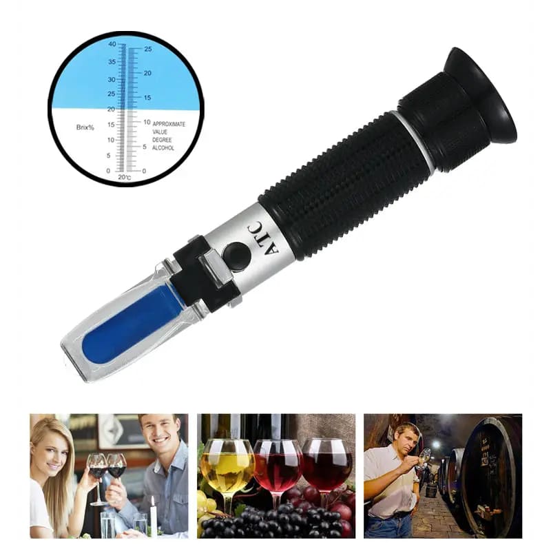 Refractometer - Sugar & Alcohol Dual Measure Refractometer (0-40% / Brix 0-25%)