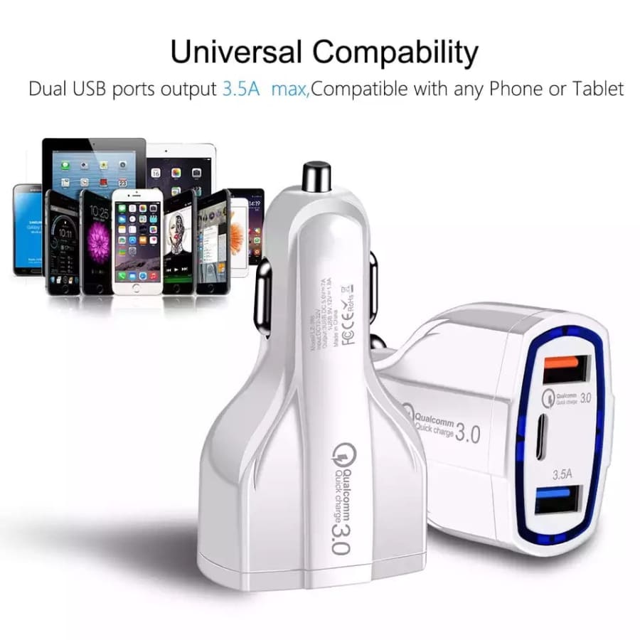 Car Charger (USB & Type C)
