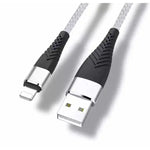 Charger Cable for iPhone/iPad - 2m (White & Black) - White Black - Phone/Tablet Accessories