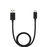 Charger Cable for Motorola Phones USB-A to micro-USB (Black) 1m - Black - Electronics Accessories