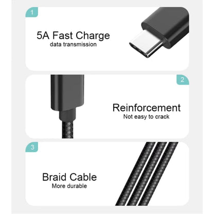 Type C to Type C (1m) Charger Cable For Samsung Devices (Black)