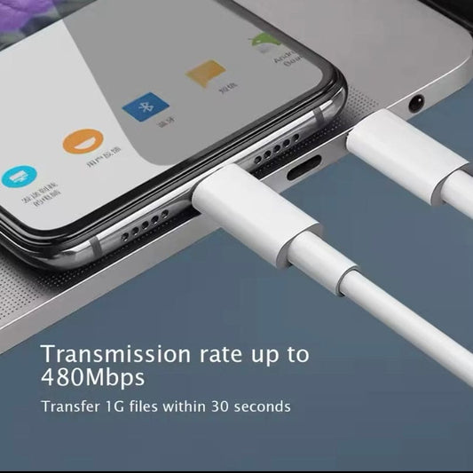 Type C to Type C (2m) Charger Cable For Samsung Devices (White)