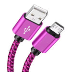 Charger Cable for Samsung Phones & Tablets (Pink) Type B (Micro USB) - 2m - Pink - Phone/Tablet Accessories
