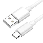 Charger Cable for Xiaomi Phones USB-A to USB-C (White) 1m - White - Electronics Accessories