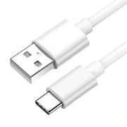 Charger Cable for Xiaomi Phones USB-A to USB-C (White) 1m - White - Electronics Accessories