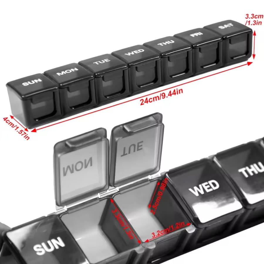 Daily Pill Box (Black)