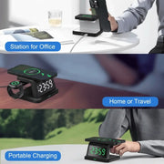 Digital Alarm Clock Wireless Charger – 3W/5W/7.5W/10W Multifunction