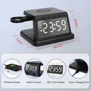Digital Alarm Clock Wireless Charger – 3W/5W/7.5W/10W Multifunction