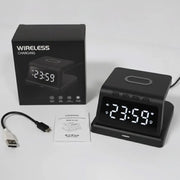 Digital Alarm Clock Wireless Charger – 3W/5W/7.5W/10W Multifunction