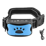 Dog Anti Barking Collar Beeping Chargeable Training Device (Blue)
